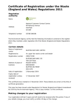 Waste Carriers Licence